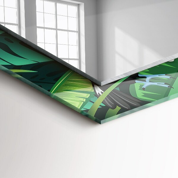 Spegel med tryck Turkos geometriska mönster