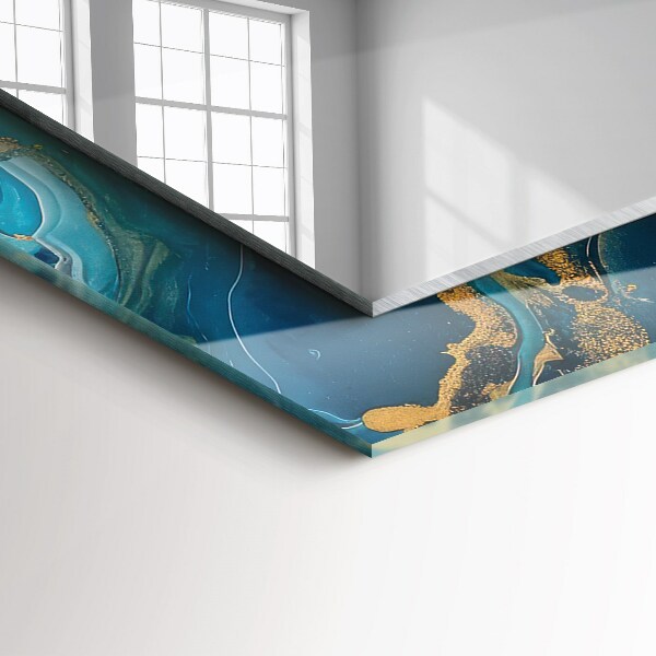 Spegel med tryckt ram Astratta frotté i marmorfärg