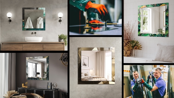 Spegel med tryck Vulkanisk lava