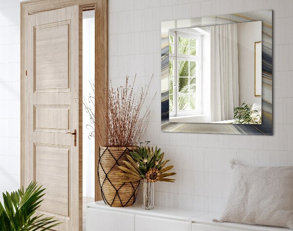 Rektangulär spegel med tryckt ram Färgglad dimma Astrata