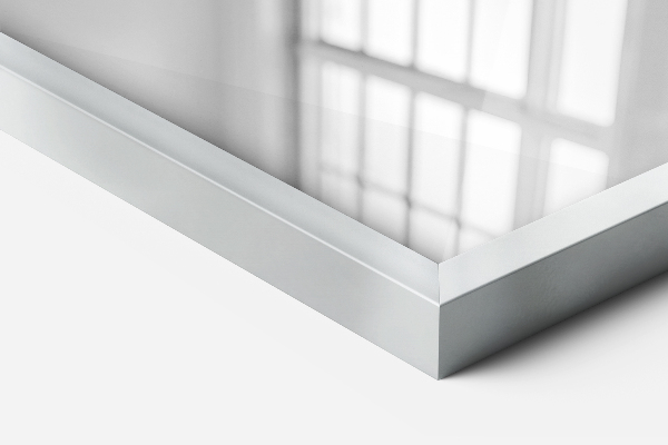 Rektangulär spegel med silverram 100x70 cm