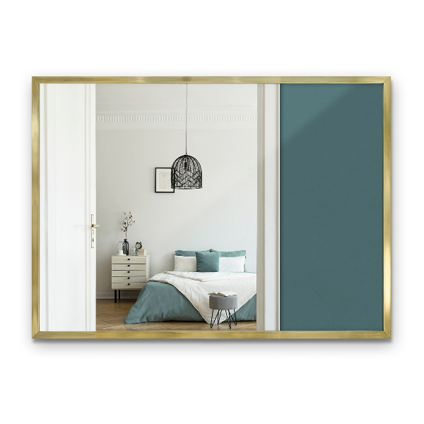 Rektangulär spegel med guldram 70x50 cm
