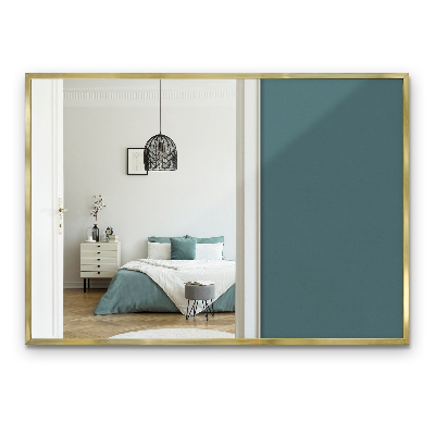 Rektangulär spegel med guldram 100x70 cm