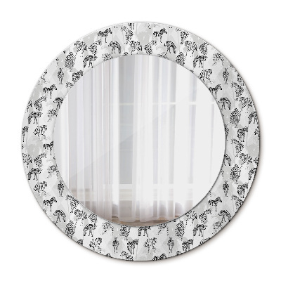 Rund spegel vägg Tropisk tiger