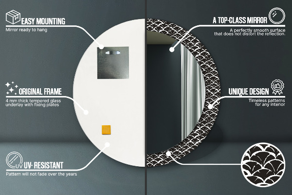 Rund spegel vägg Orientaliska skalor