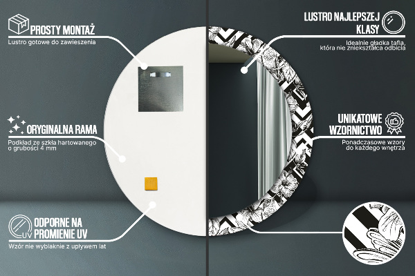 Rund spegel vägg Kolibrier