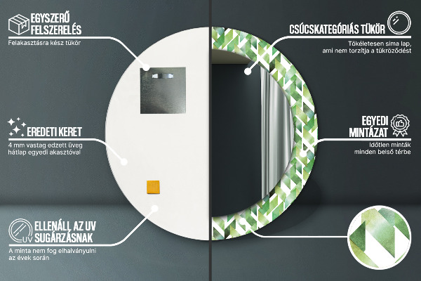 Rund spegel vägg Fiskben