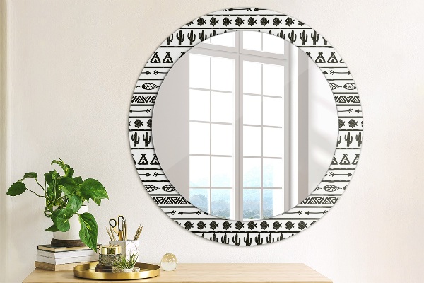 Rund spegel dekorativ Boho minimalistisk