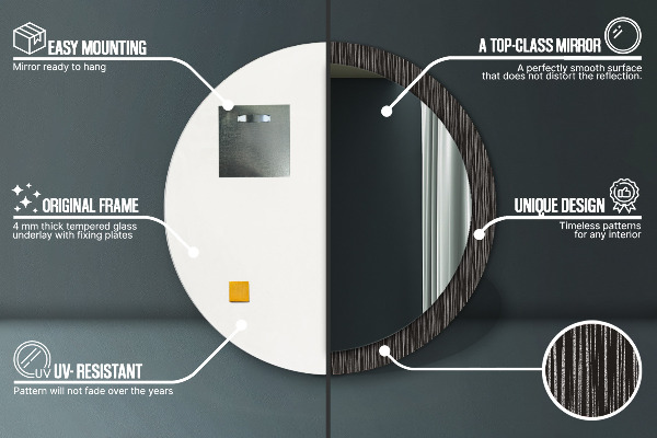 Rund spegel spektakulär Abstrakt metallic