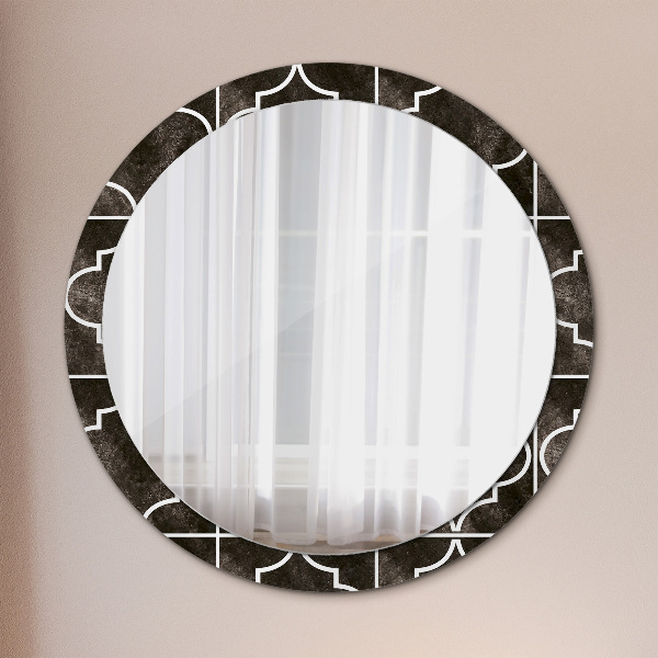 Rund spegel spektakulär Antika kakel