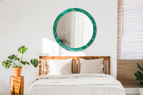 Rund spegel elegant Agat jaspis marmor