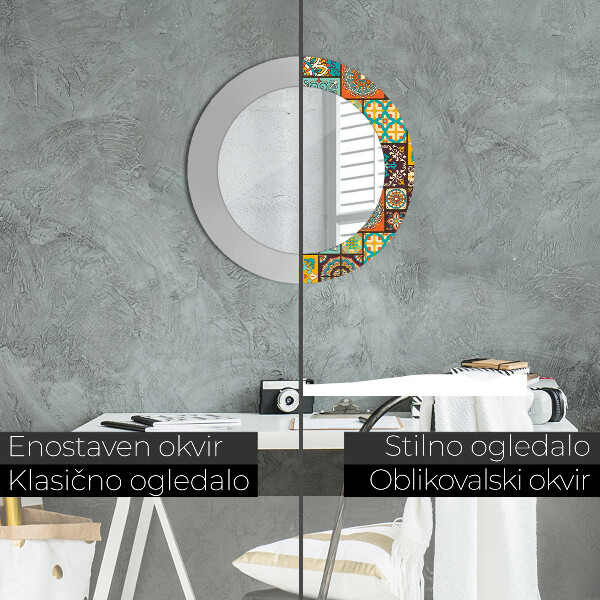 Rund spegel elegant Arabiskt mönster