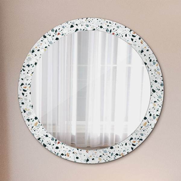 Rund spegel elegant Natursten