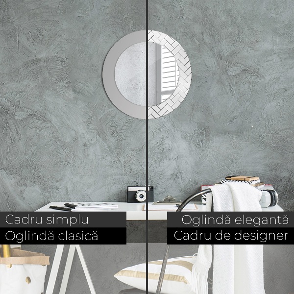 Rund spegel elegant Fiskben