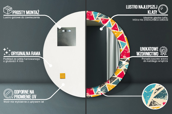 Rund spegel elegant Retro komposition