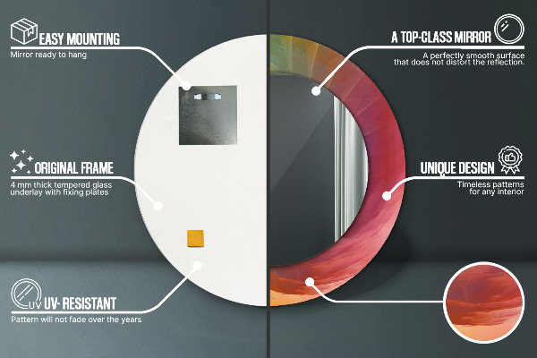 Rund spegel elegant Hypnotisk spiral