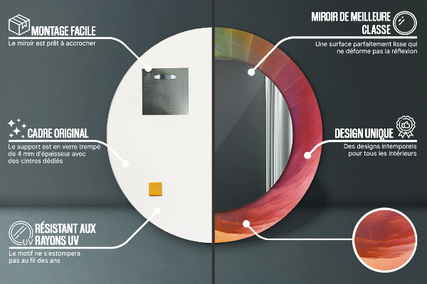 Rund spegel elegant Hypnotisk spiral