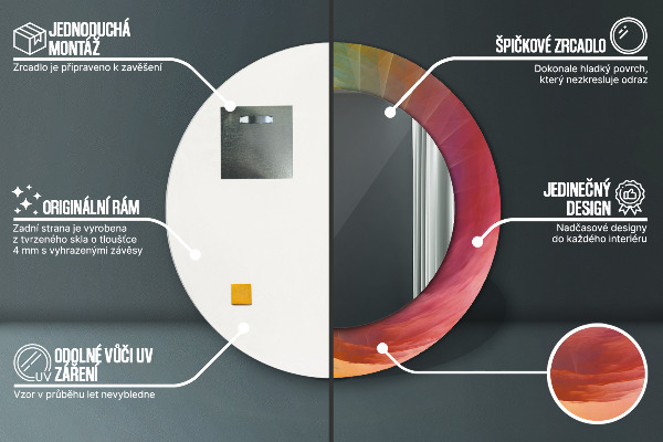 Rund spegel elegant Hypnotisk spiral