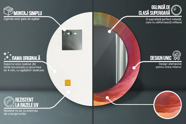 Rund spegel elegant Hypnotisk spiral