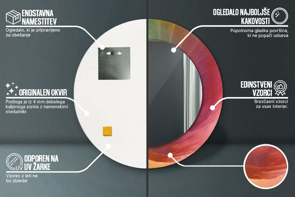 Rund spegel elegant Hypnotisk spiral