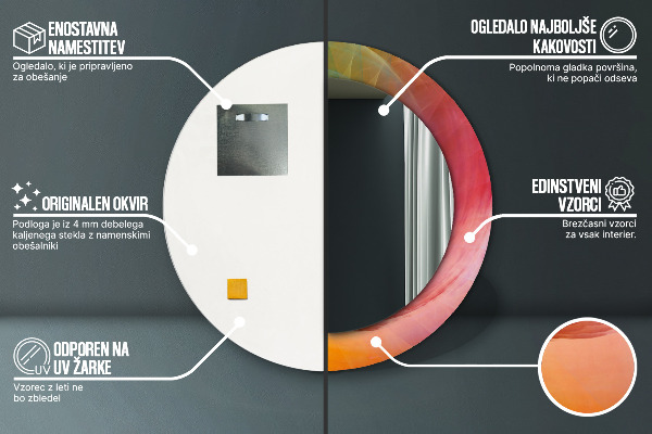 Rund spegel elegant Hypnotisk spiral