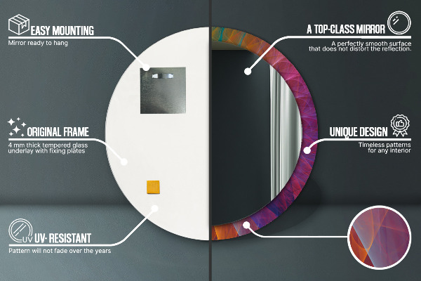 Rund spegel elegant Hypnotisk spiral