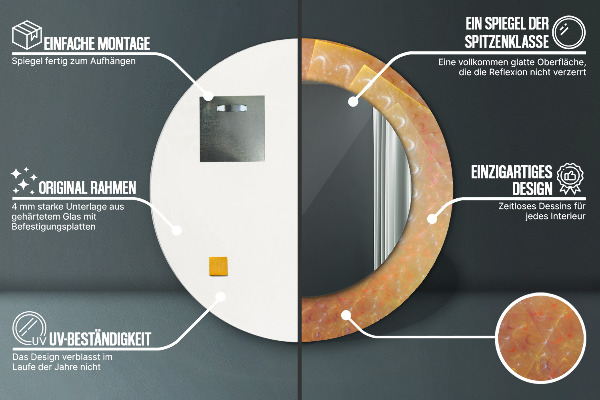 Rund spegel elegant Spiral abstraktion