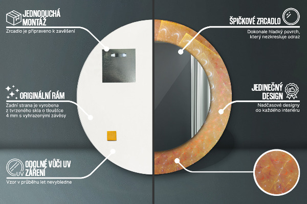 Rund spegel elegant Spiral abstraktion