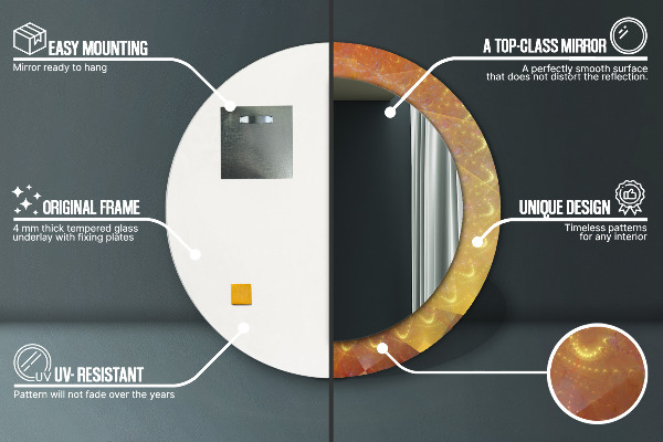 Rund spegel elegant Spiral abstraktion