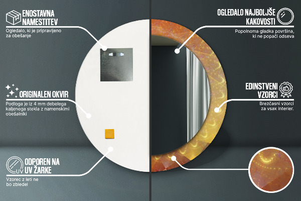 Rund spegel elegant Spiral abstraktion