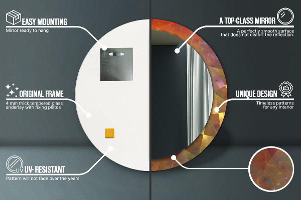 Rund spegel elegant Spiral abstraktion