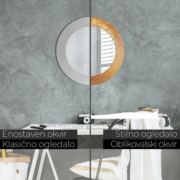 Rund spegel elegant Spiral abstraktion