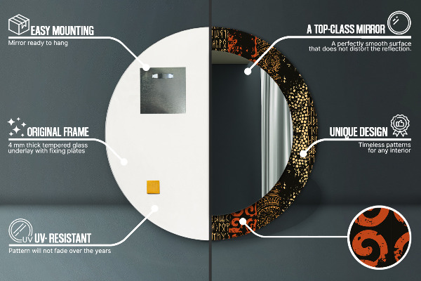 Rund spegel elegant Grunge abstrakt mönster