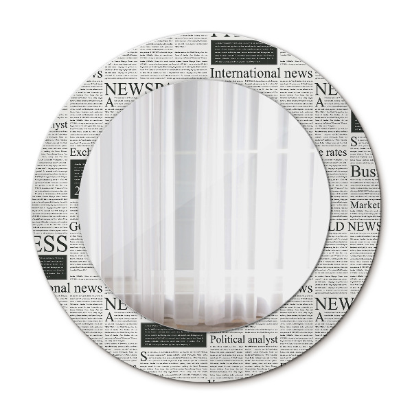 Rund spegel elegant Mönster från tidningar