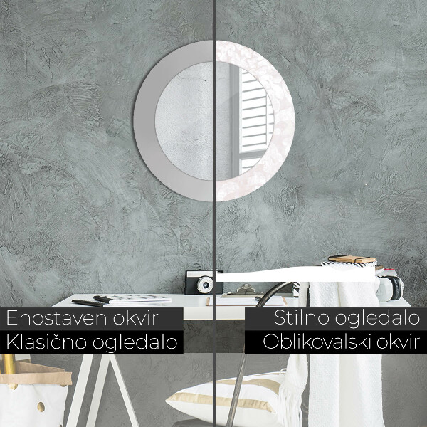 Rund spegel elegant Delikat roccoco-struktur