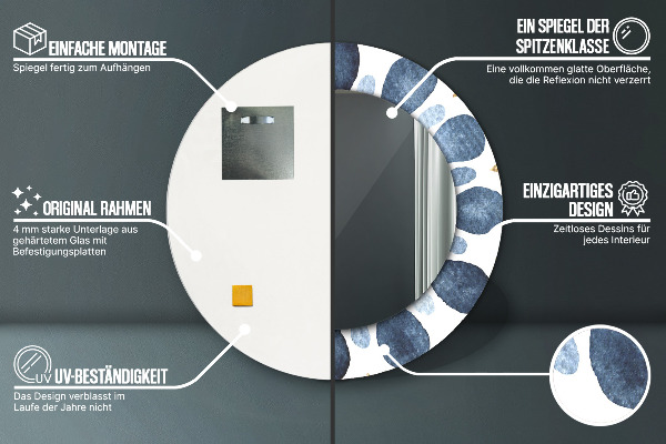 Rund spegel elegant Månen mandala