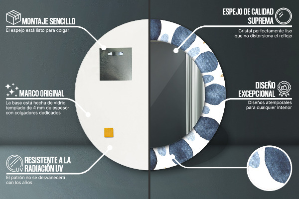 Rund spegel elegant Månen mandala