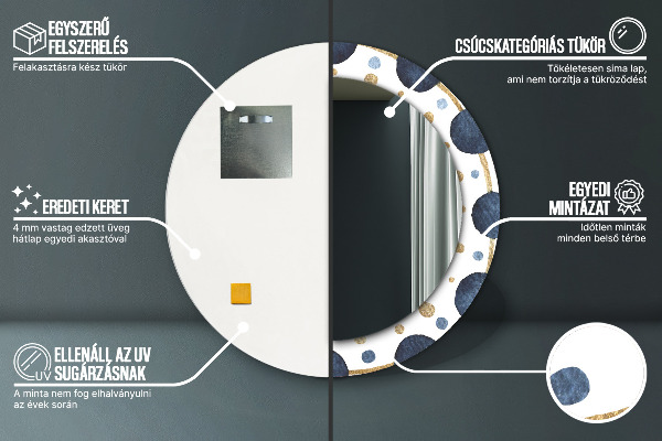 Rund spegel elegant Månen mandala