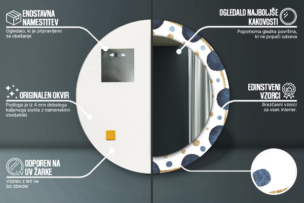 Rund spegel elegant Månen mandala