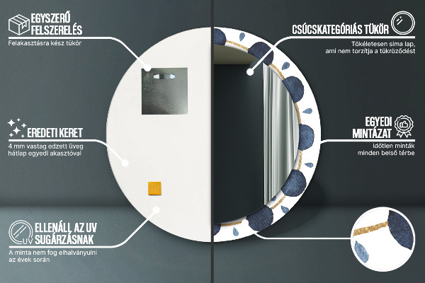 Rund spegel elegant Månen mandala