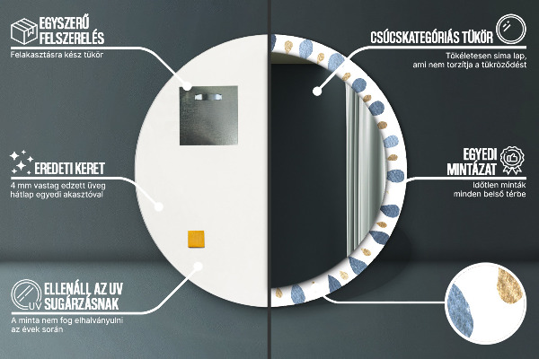 Rund spegel elegant Månen mandala