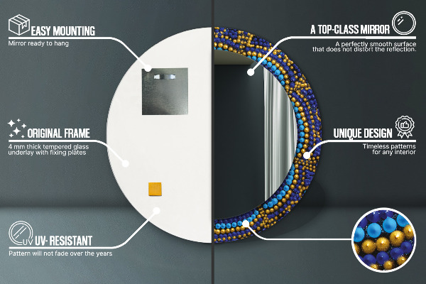 Rund spegel elegant Dekorativ sammansättning