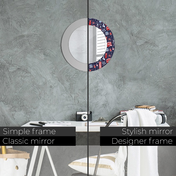 Rund spegel elegant London symbol