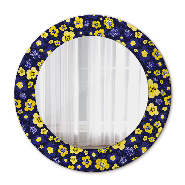 Rund spegel elegant Söta små blommor
