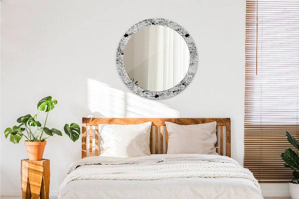 Rund spegel elegant Doodle mönster