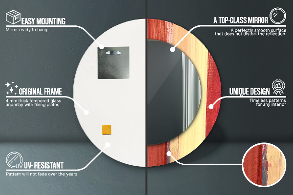 Rund spegel elegant Abstrakt bild