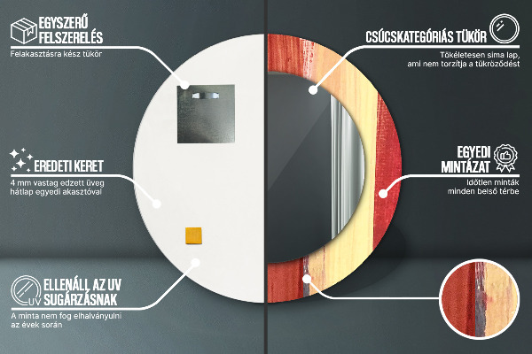 Rund spegel elegant Abstrakt bild