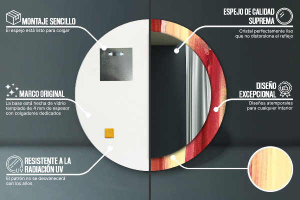 Rund spegel elegant Abstrakt bild