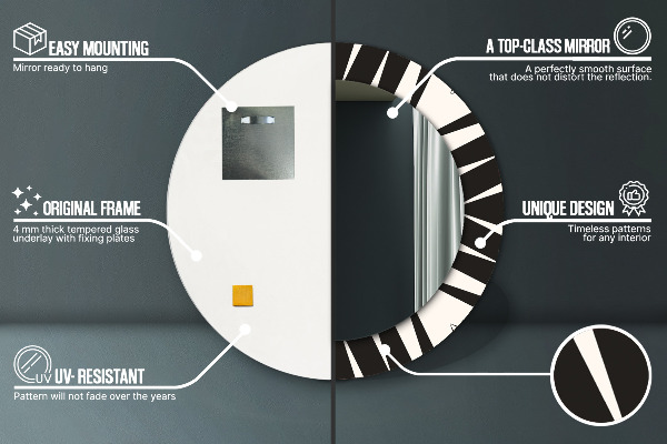 Rund spegel elegant Geometri abstraktion