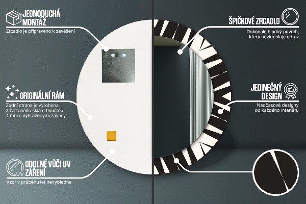 Rund spegel elegant Geometri abstraktion